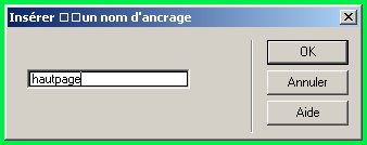 D&eacute;finition d'une ancre